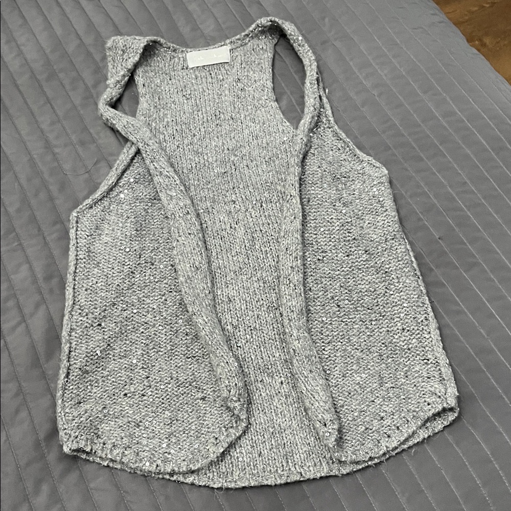 Zadig & Voltaire Silver Knit Tank Top